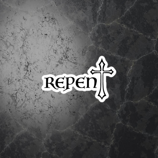 Repent Bubble-free stickers